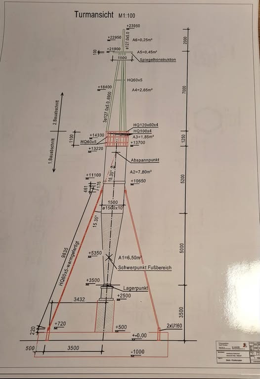 Update zum Wiederaufbau des Funkturms Wilsdruff.